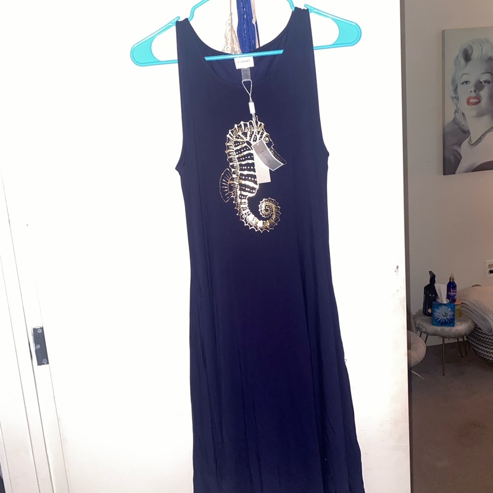 Brand new navy blue dress with pockets - super comfy material